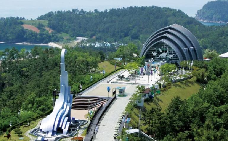 고성 상족암군립공원 전경
